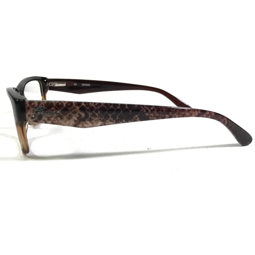 Guess Eyeglasses Frames GU2423 BRN Brown Fade Cat Eye Snakeskin 49-15-135